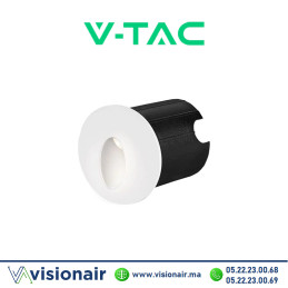 Balisage V-TAC rond 2W 4.8x6.15cm 3000°K blanc SKU93522 - VISIONAIR Maroc