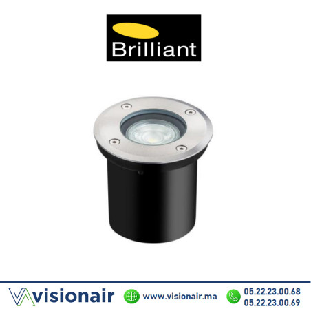 Encastré de sol Brillant 1xGU10 inox HK17389S82 Casablanca Maroc