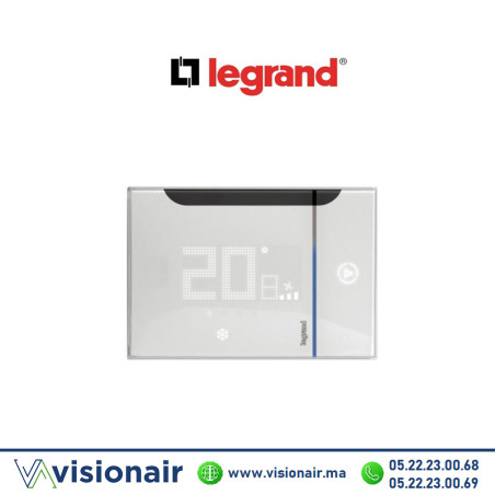 Thermostat connecté Legrand pour système de climatisation apparent blanc 049045 Casablanca Maroc