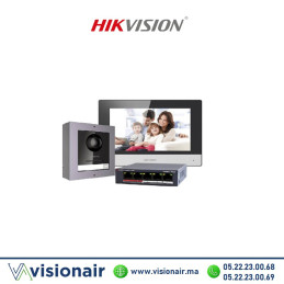 KIT vidéophone IP HIKVISION avec switch POE DS-KIS602 DS-KD8003-IME1/DS-KH6320-WTE1 Casablanca Maroc
